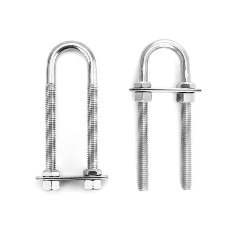 QWORK Marine Boat Stern Eye Tie Down U Bolt, 2