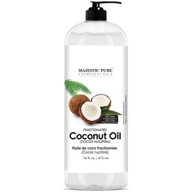 Majestic Pure Fractionated Coconut Oil - Relaxing Massage Oil, Liquid Carrier Oil for Diluting Essential Oils - Skin, Lip, Body & Hair Oil Moisturizer & Softener - 6.8 fl oz