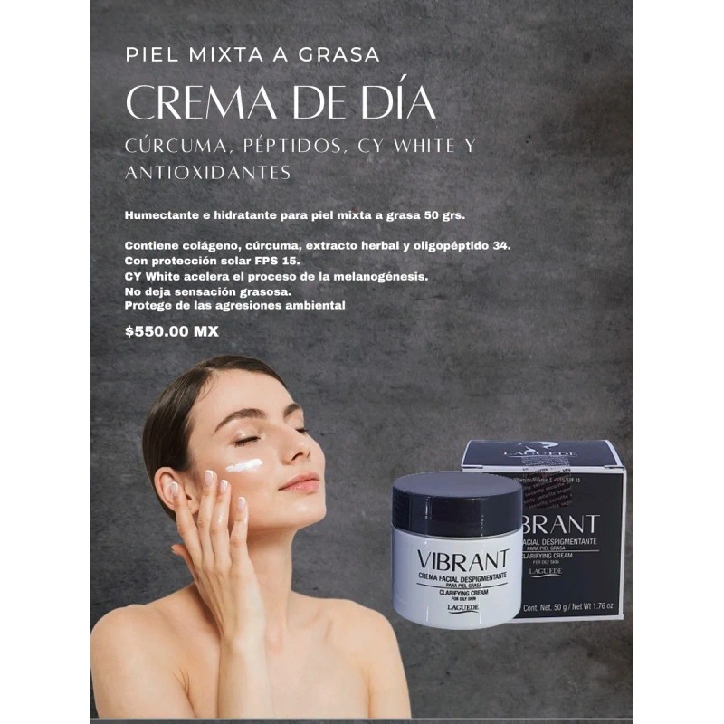 Crema Facial Despigmentante Día.mixta A Grasa 50gr. Laguede