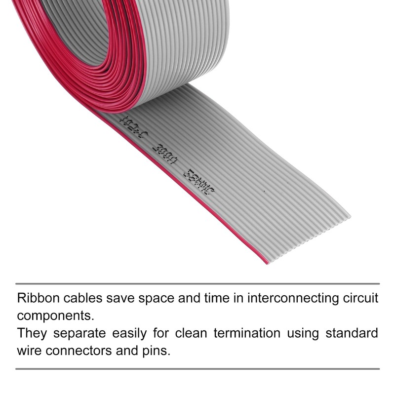 sourcing map 28AWG IDC Wire Flat Ribbon Cable 3 m/9.8ft