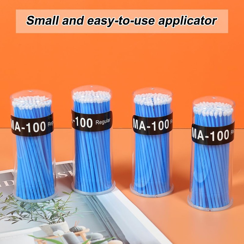 Shintop 400pcs Disposable Micro Applicators Brushes Great for Dental/Oral/Makeup (Blue,