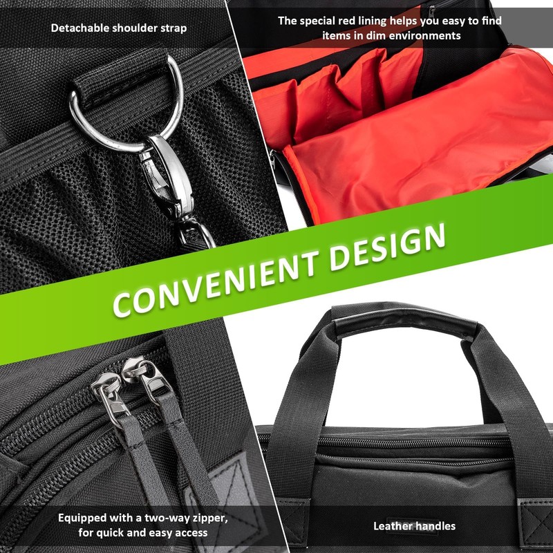 Mofun Motorcycle Saddlebag Liner Bag Hard Saddlebag Organizer With Red