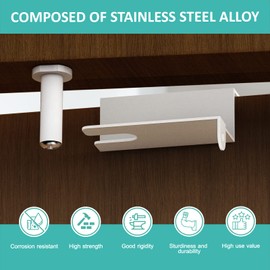 Child Safety Door Top Lock - Top Door Lock for Kids Safety Sturdy Metal Toddler Door Lock Adjustable Child Proof Door Top Lock for 0.8-2 inch Thick Interior Doors 3 Pack