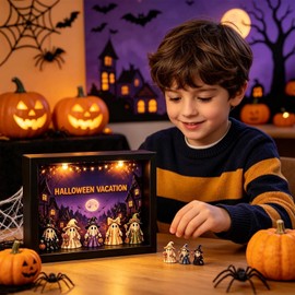 Calendario de Adviento de Halloween 2026 con Luz LED y 24 Figuras