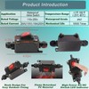 KarlKers IP67 Waterproof Inline Cord Switch DPST AC 20A-125V,16A-250V, On