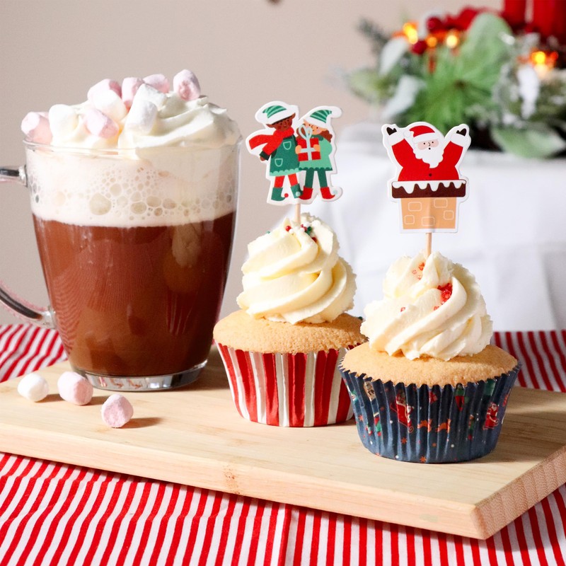PME Christmas Bak Cases & Cupcake Decoration Set - Santa