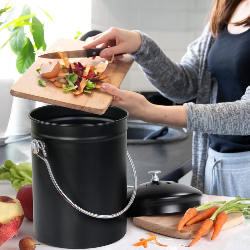Utopia Kitchen Compost Bin for Kitchen Countertop, 1.3 Gallon Compost