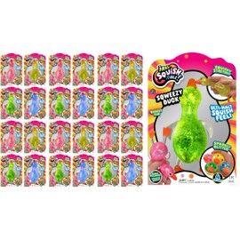 JA-RU Squishy Glitter Ducks (24 Stretchy Duck Toy) Kids Squishy Fidget Toys. Animal Stress Balls. Stress Relief Sensory Toys. Bulk Party Favors Easter Basket Stuffers. 4536-24s, Small