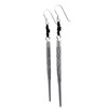 81stgeneration Hill Tribe Silver Extra Long Bar Earrings With a