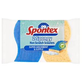 Spontex Geschirrschwamm , Kratzfrei & saugstark, 2 Stück (1er Pack)