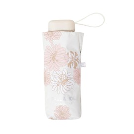 Moonbat [Paul & Joe] Parasol Folding Umbrella, For Rain or Shine, First Class Light Blocking, Heat Shield, UV Compact, Chrysantheme, 22-113-12137-82 White