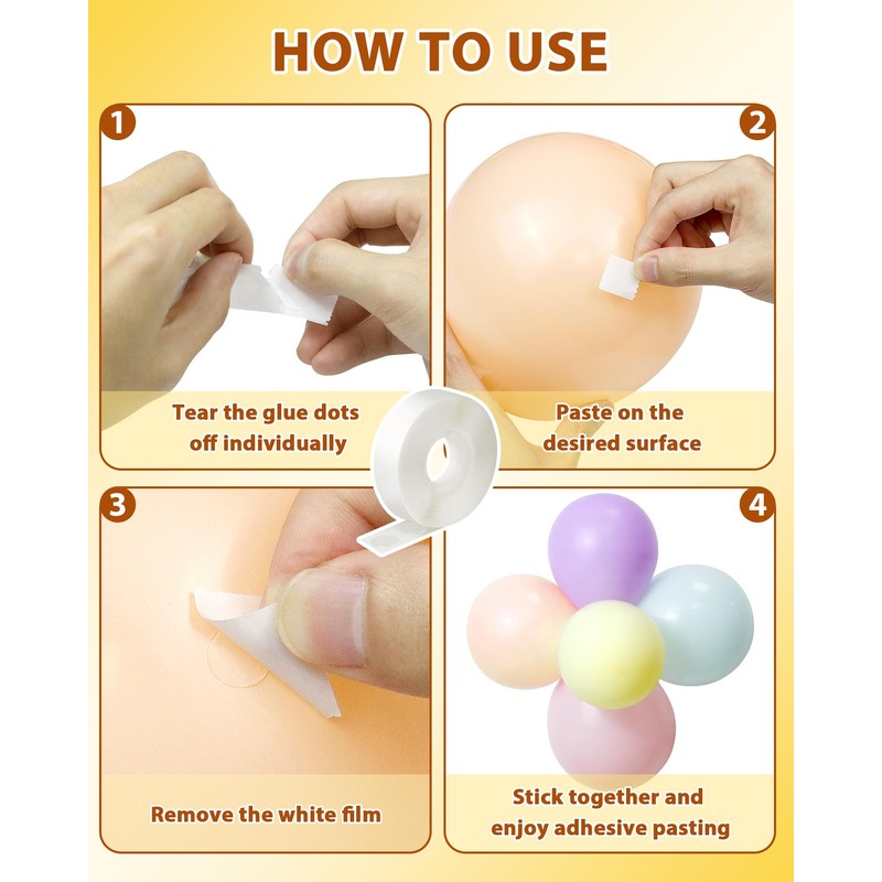 FIVEIZERO FIVEIZERO Double Sided Adhesive Dots -1000pcs Removable Sticky Dots,