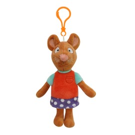 BANDAI Adorable Pip and Posy Clip-on Plush Posy Toy | Soft 13cm Teddy Keychain | Cute Bag Clip Soft Plushie Character for Girls and Boys