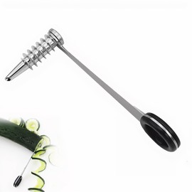 Piranha Spiral Cutting Machine, Stainless Steel Cutter for Veggies, Piranha Spiral Cutter, Portable Slicer Cutters for Potatoes, Cucumbers, and Carrots, Kitchen Mandolines