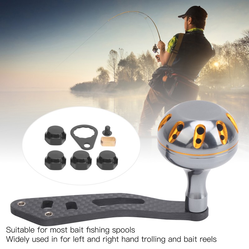 Carbon Fishing Reel Handle Knob Rocker Arm Fishing Accessory Parts