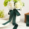Keypan Dark Green Satin Ribbon, Silk Chiffon Frayed Fabric Ribbons