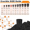 Nelyrho 6kg Premium Graphite Crucible, Silicon Carbide Clay Crucible Cup