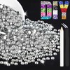 5000PCS 5mm Resin Rhinestones for Bedazzling, Clear Bulk Flatback Bedazzled