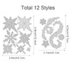 INFUNLY 2pcs Christmas Snowflakes Metal Die Cuts Stars Theme Cutting