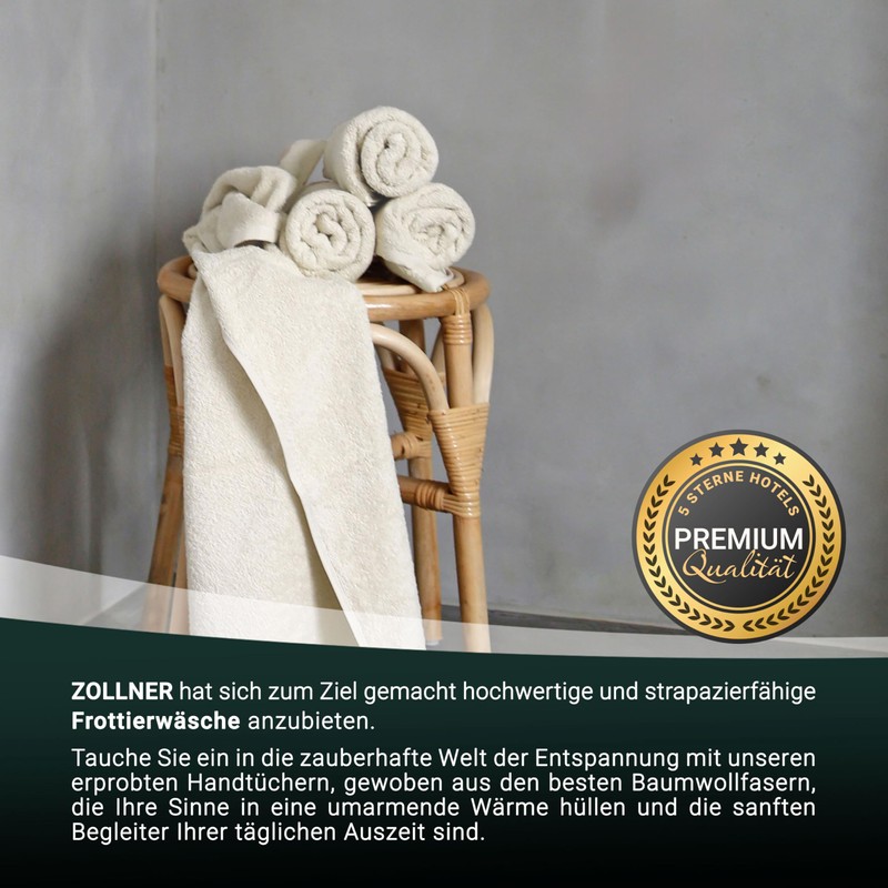 Zollner Set of 4 hand towels, 50 x 100 cm,