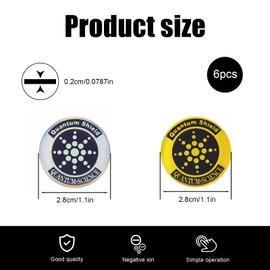 LINTRA Strahlenschützer Handy, 6 Stück 28 mm Handy Strahlenschutz Aufkleber, Runde Handystrahlung Blockieren, Gold und Silber Handystrahlen Schutz, für Smartphones, Tablets, Laptops