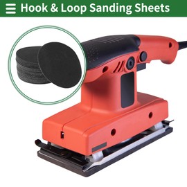 X AUTOHAUX Sandpaper Hook & Loop Sanding Sheets 125x125mm Black 180 Grit Round Efficient Grinding and Polishing Automobile Manufacturing and Repair Woodworking