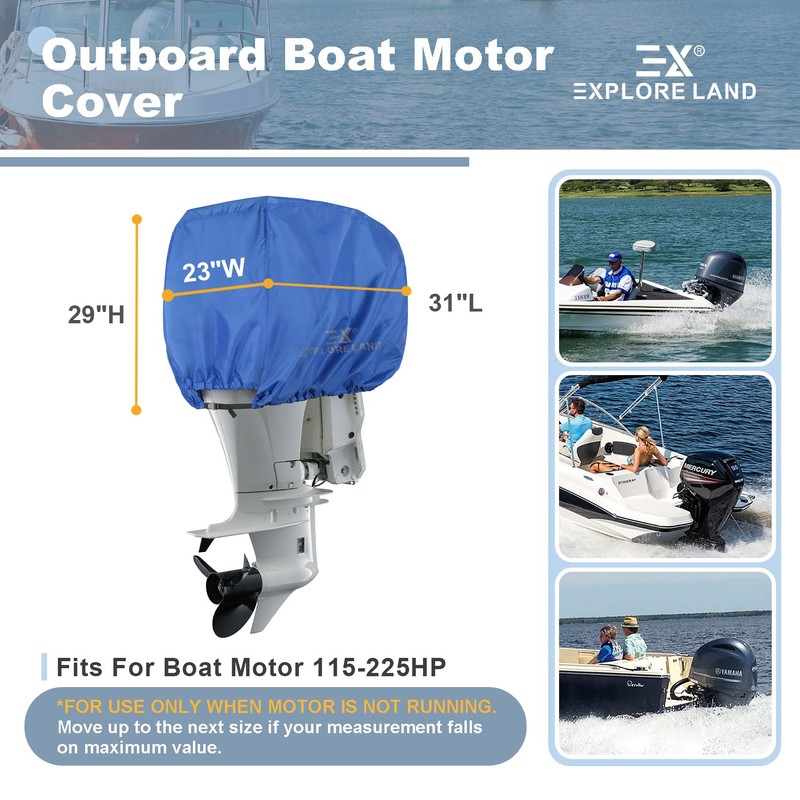 Explore Land Outboard Motor Cover - Waterproof and Fade Resistant