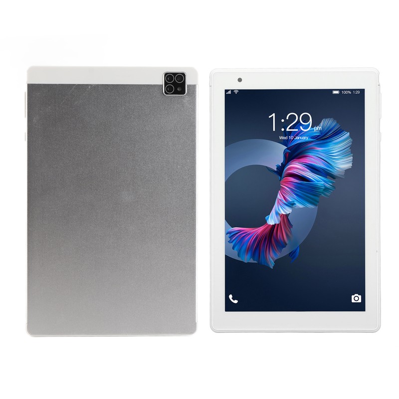 8in Tablet Silver Expandable 128GB Support Calls 4GB 64GB RAM