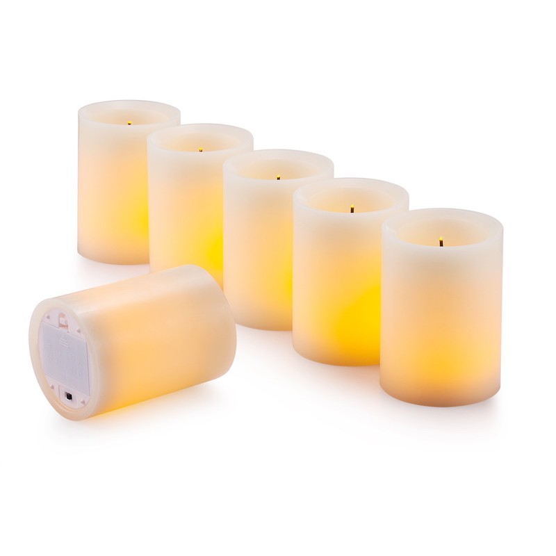 Flameless Flickering LED Candles 3" X 4" with 10-Key Remote