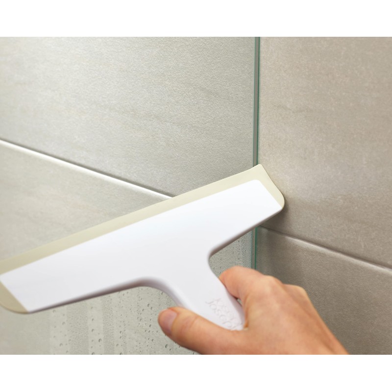 Joseph Joseph Duo Slimline Shower Squeegee with Suction-Cup Holder, Shower