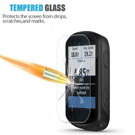 MWOOT Pack of 3 Screen Protectors Compatible with Garmin Edge 830 530 Glass Film Protection, 9H Hardness Scratch-Resistant Shockproof Protective Glass
