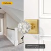 EHOMEWARE Hall/Closet Passage Door Knobs, 2 Pack Brass Crystal Handles,