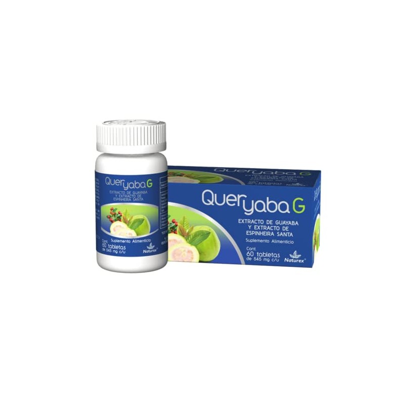 Naturex Queryaba G 545mg, 60 Tabletas, 545mg, Extracto de Guayaba