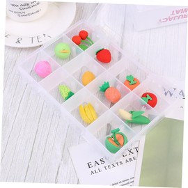 Operitacx Pack of 12 office supplies, mini pencils, Japanese erasers, learning to write pencil, erasers for children, fruit eraser, cartoon eraser