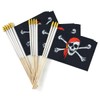 Newperlite Pirate Jolly Roger Stick Flag with Red Bandana Small