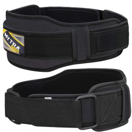 Mytra Fusion Unisex Gym Belt Fitness Belt for Exercise, Weightlifting, Powerlifting, Back Support Neoprene Belt (Black, Medium)