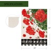 Easternproject Welcome Spring Geranium Decorative House Flag, Red Flower Buffalo