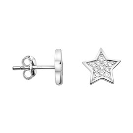 SOFIA MILANI - Women's Earrings 925 Silver - with Zirconia Stones - Star Stud Earrings - 20606