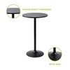 Pearington Round Cocktail Bistro High Table with Black Top and