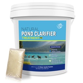 LMJP Pond Clarifier Treatment – 12 Packets Natural Pond Water Clear for Outdoor Lakes – Beneficial Enzymes to Improve Water Clarity & Eliminate Odor – Treats Up to 144000 Sq Ft