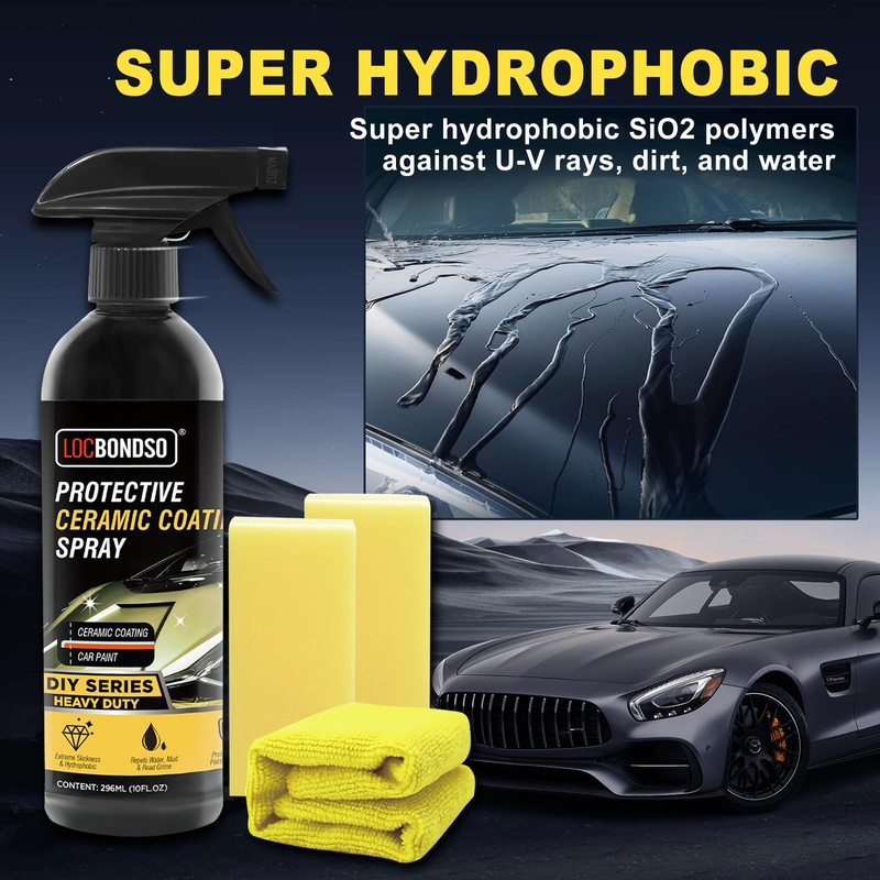 LOCBONDSO10oz Ceramic Coating Spray Wax - Car Wax Protection -