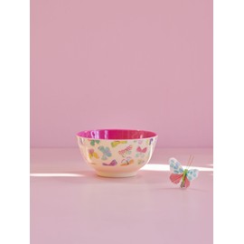 Rice Bowl Melamine Butterfly Medium
