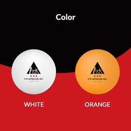 ARKHILL 3 Star Ping Pong for Table Tennis, ITTF Certified Professional 40+ Balls, Practice, Training, or Competition Use, Orange 40mm Ball Bulk Sets, High Performance Orange 24 Pack