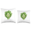 Iceberg Lettuce Caricature Throw Pillow