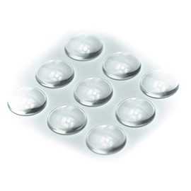 20pcs Flat Back Clear Glass Dome Cabochons Clear Magnifying Cabs Non-calibrated for DIY Photo Pendant Craft Jewelry Making (12mm-20pcs)