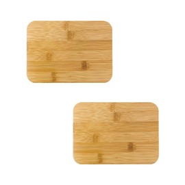2 Pack Rectangle Replacement Lid for Pyrex - ONLY Compatible with Pyrex 7210 PC 3 Cup Food Storage Container Bowl,Bamboo Wooden Lids Freezer Dishwasher Microwave Safe (Container Not Included）