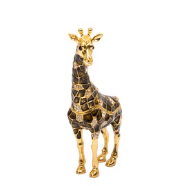 QIFU-Hand Painted Enameled Giraffe Style Decorative Hinged Jewelry Trinket Box Unique Gift For Home Decor