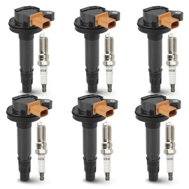 Hurotoms 6PCS Ignition Coil Pack with 6PCS Iridium Spark Plug Compatible with Ford Expedition Explorer F-150 Taurus Transit-150 Transit-350 Lincoln MKS MKT Navigator 3.5L V6, Replace for UF646
