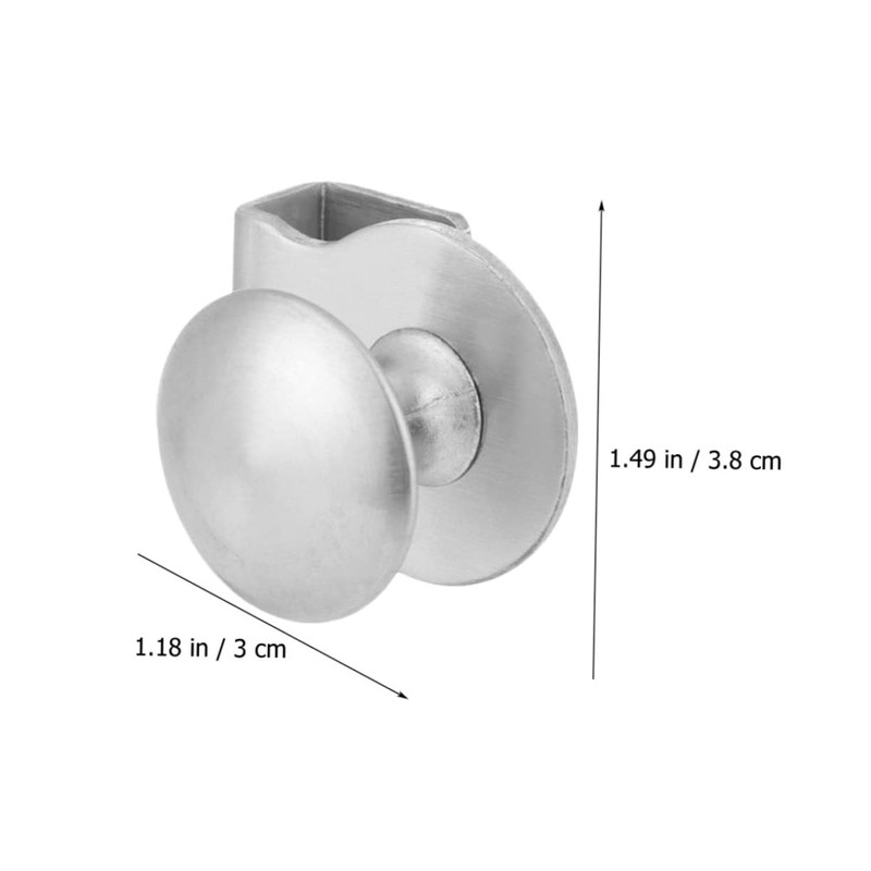 TEHAUX 2pcs Glass Door Pull Handles Glass Cabinet Clips for