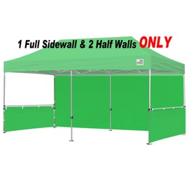 Eurmax USA Walls for 10'x20' Pop-up Booth Canopy Tent Commercial Instant Canopies,Enclosure 1 Full Sidewall & 2 Half Walls ONLY,NOT Including Frame and Top
